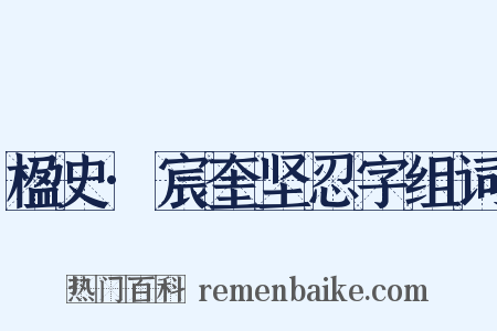 楹史·宸奎坚忍字组词是什么意思的图片